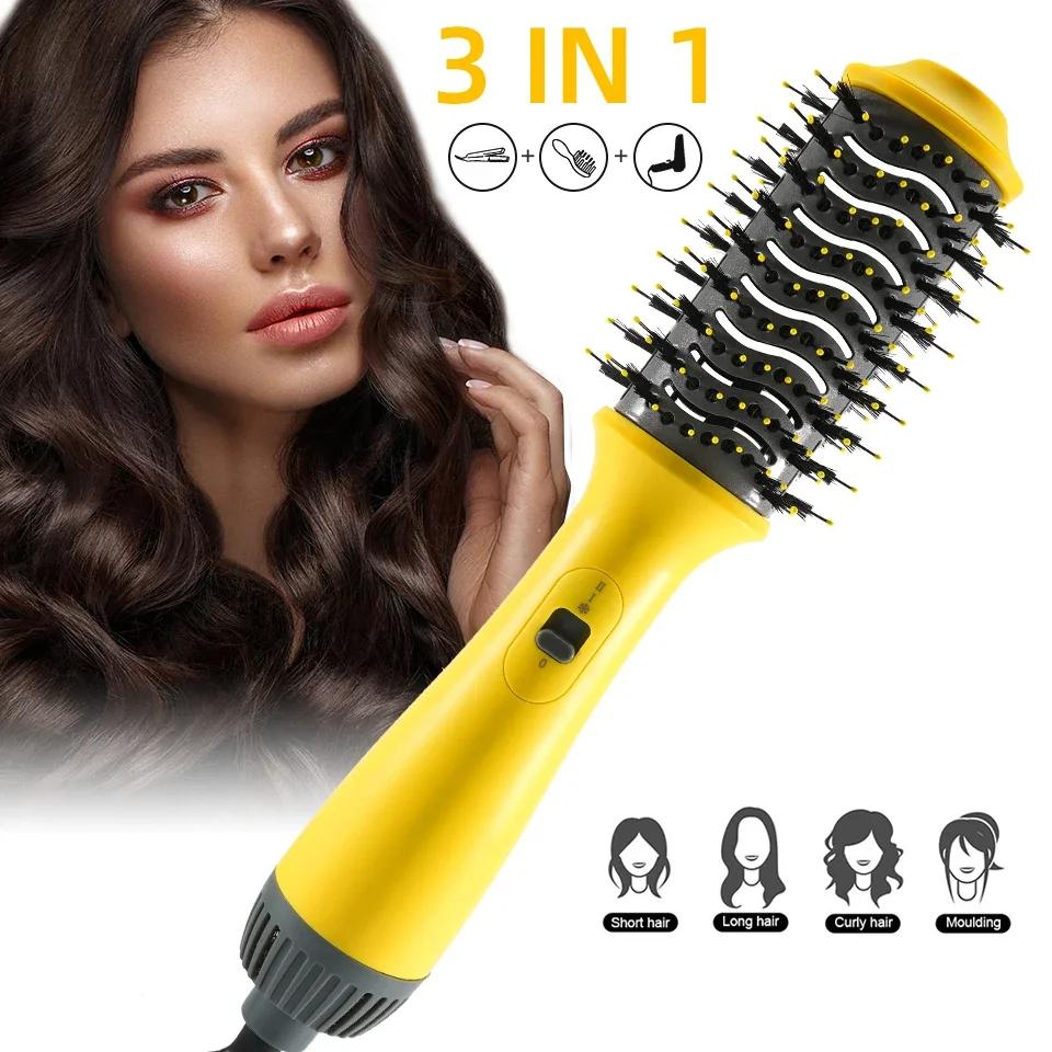 3 In 1 Hot Air Spin Brush Curling Straightening Hair Dryer Brush Styling Auto-Rotating Blow Dryer Volumizer One-Step Hair Dryers 3 In 1 Hot Air Spin Brush Curling Straightening Hair Dryer Brush Styling Auto-Rotating Blow Dryer Volumizer One-Step Hair Dryers